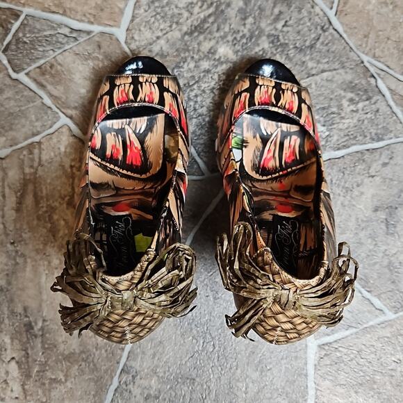 New in Box Iron Fist Tiki Toes Peep Toe Platform Heels Sz 5 - Picture 7 of 16